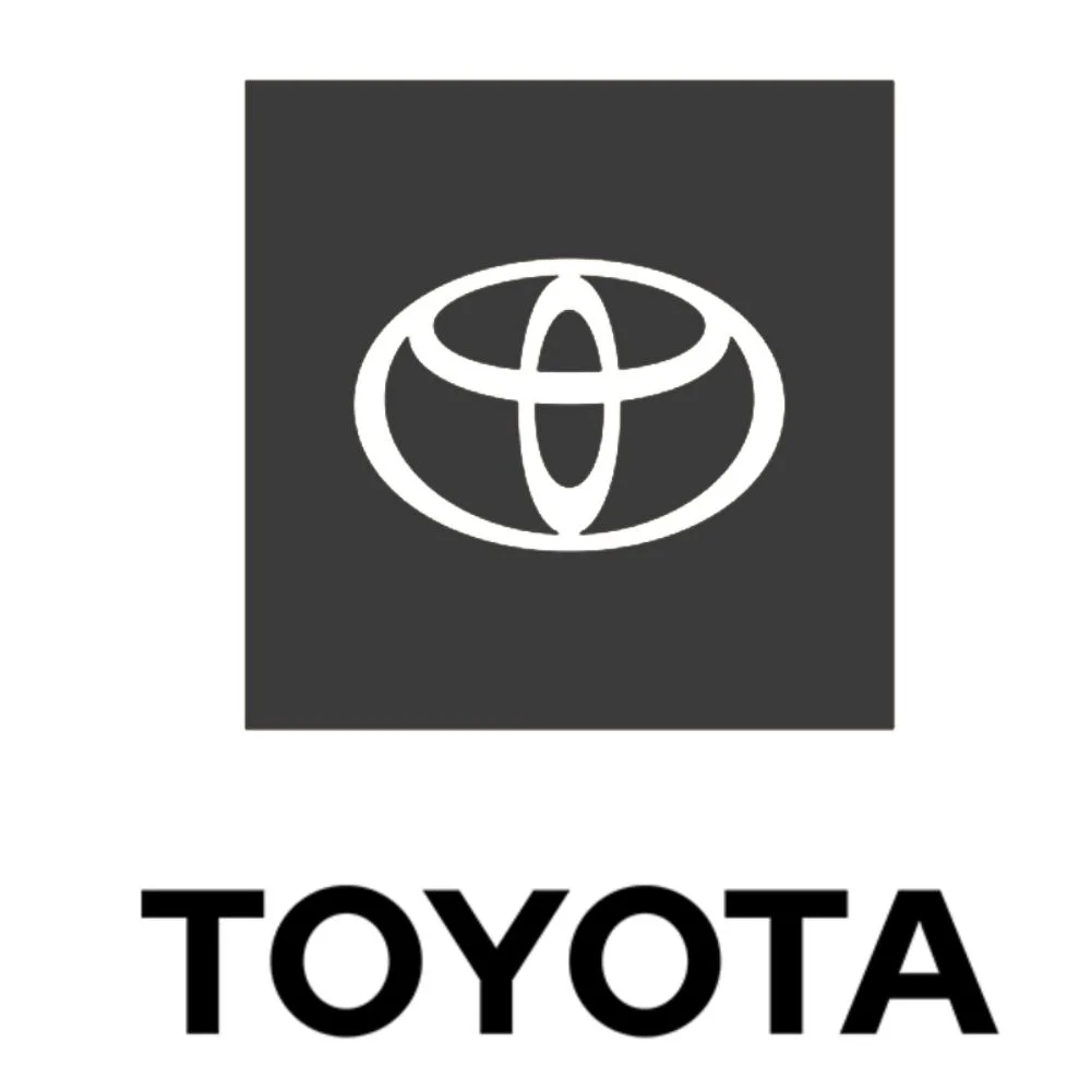 Image of Toyota logo in Gray and silver 