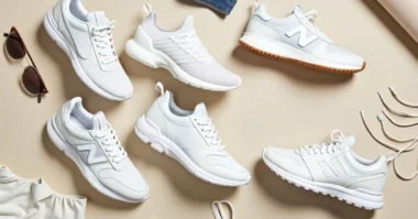 Stylish white women’s sneakers