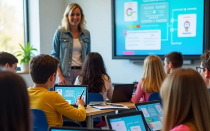 Image of Students using Study Island tools