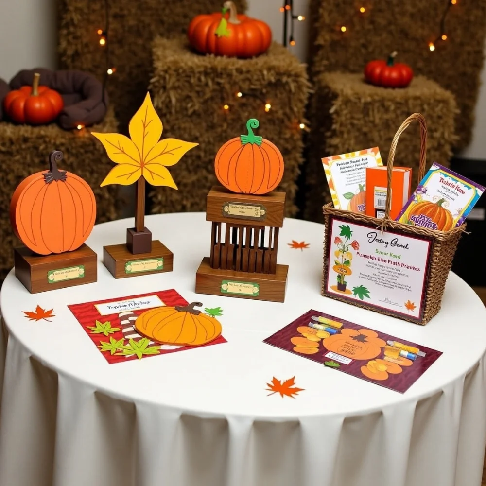 Image of pumpkin-themed prizes