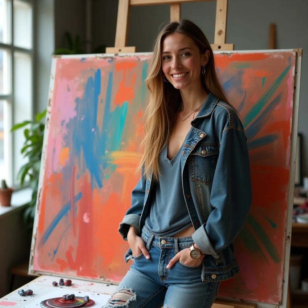 Image of confident artist