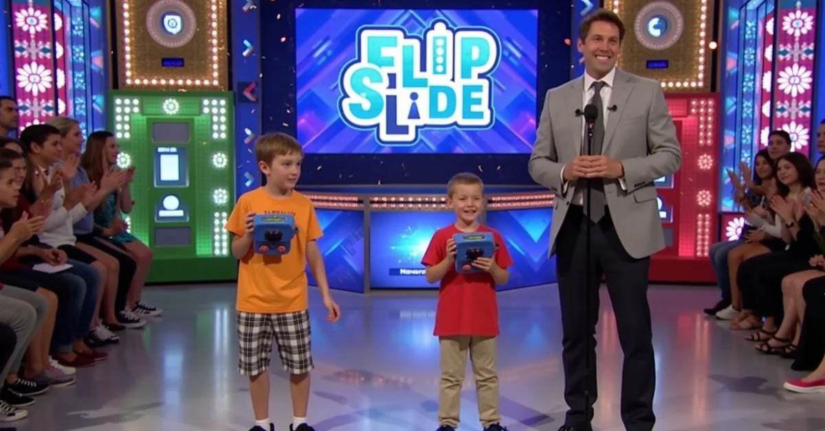 Image of Colorful flip slide game show