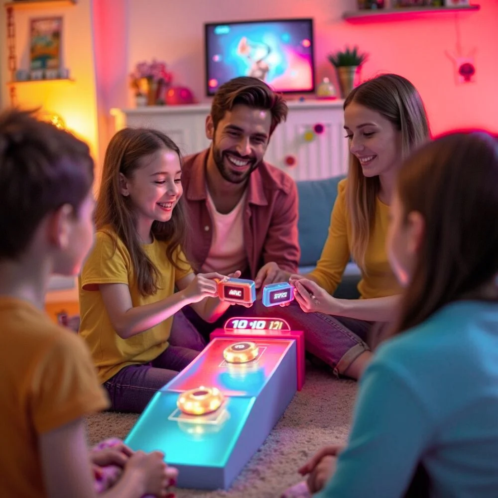 Image of Family playing Flip Slide game 