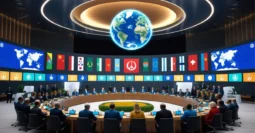 image of International diplomacy summits and talks.