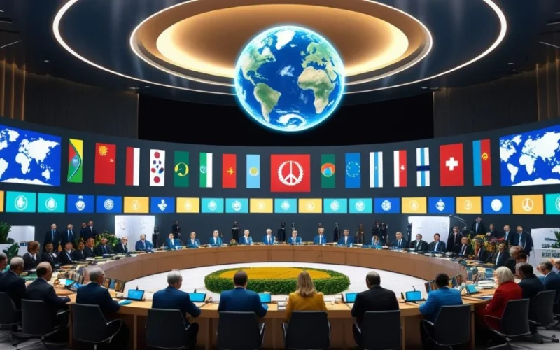 image of International diplomacy summits and talks.