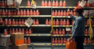 Image of Lucozade shortage scene