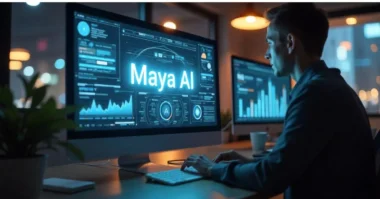 Image of Futuristic AI assistant interface