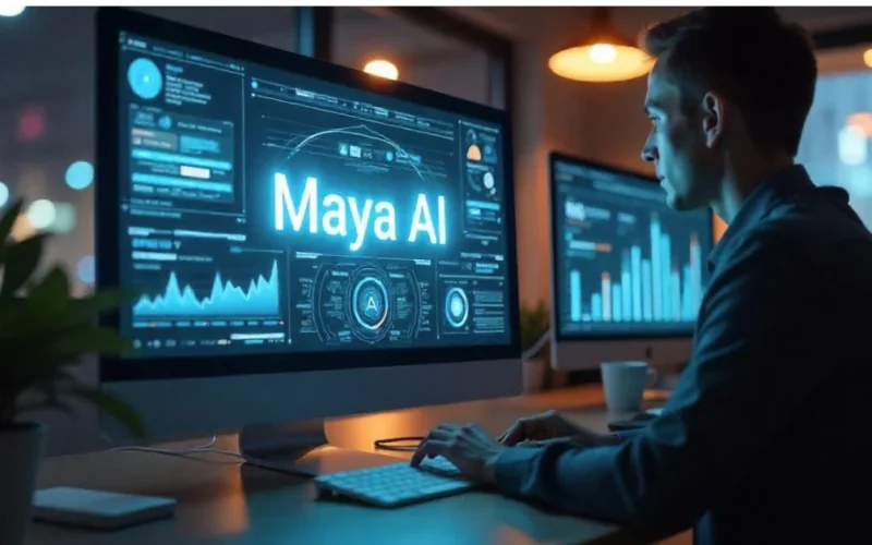 Image of Futuristic AI assistant interface