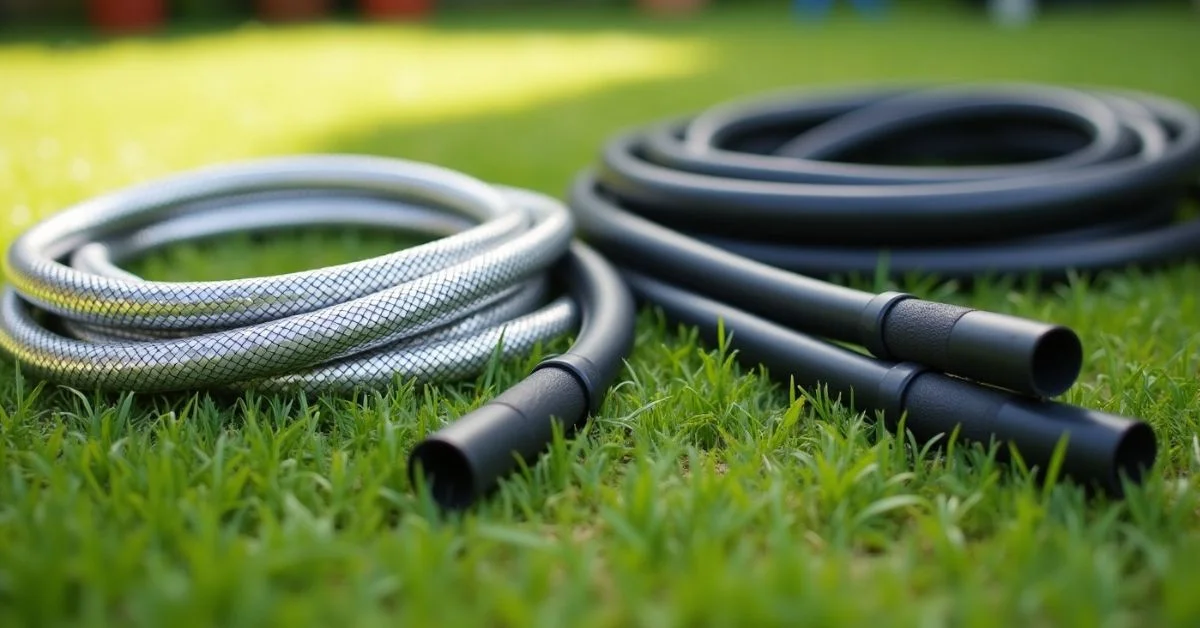 Image of Metal and Ruber hose