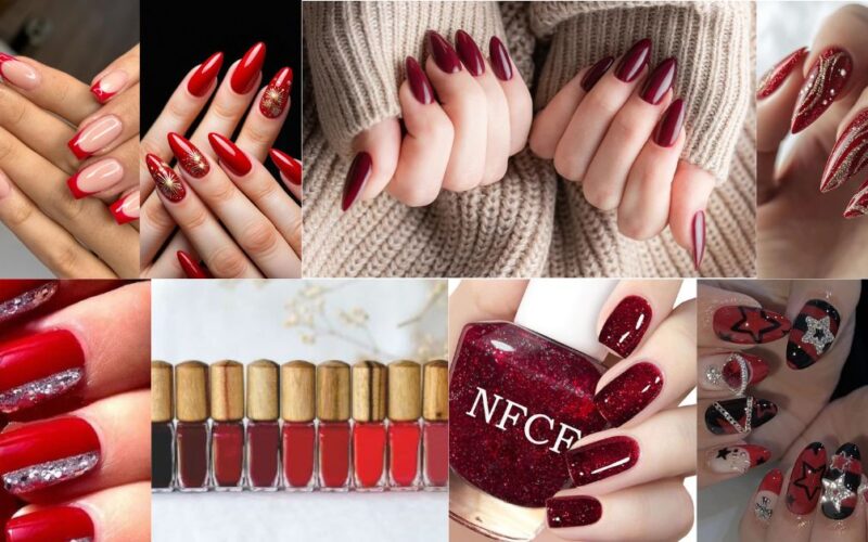 an image of rocky red nails fashion trends