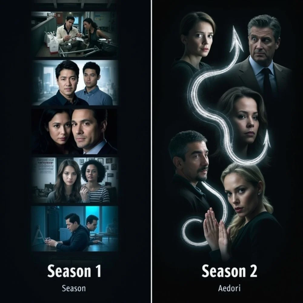Split image showing Season 1 and Season 2 highlights. 