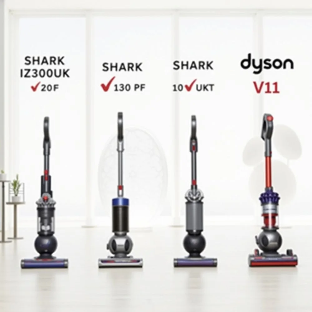 Image of Shark and Dyson vacuum comparison