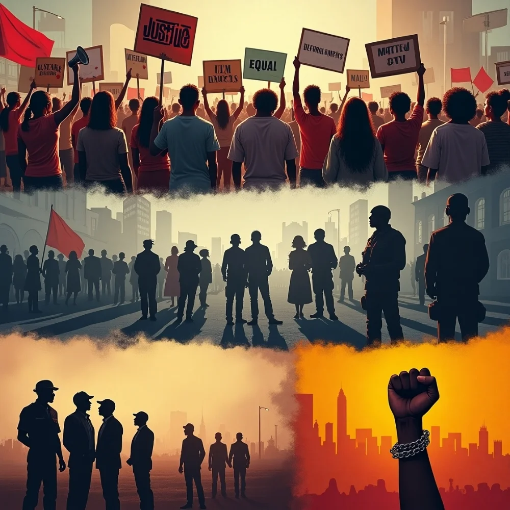 Image of prople's stand for Social and Human Rights