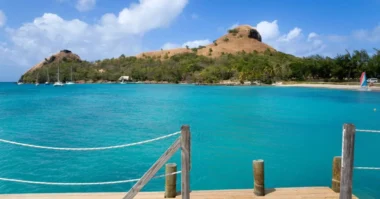 an image of St. Lucia famous for mountains and rainforest