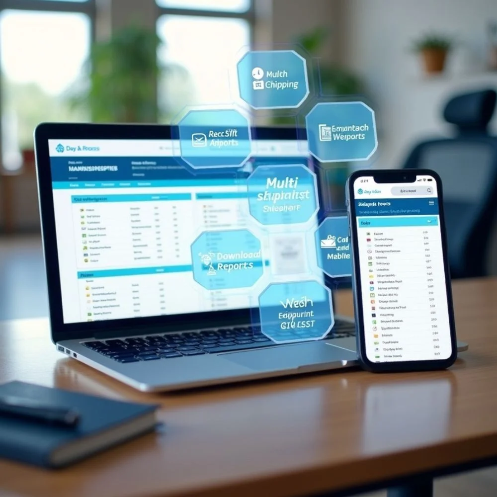 FreightCenter tracking features on display 