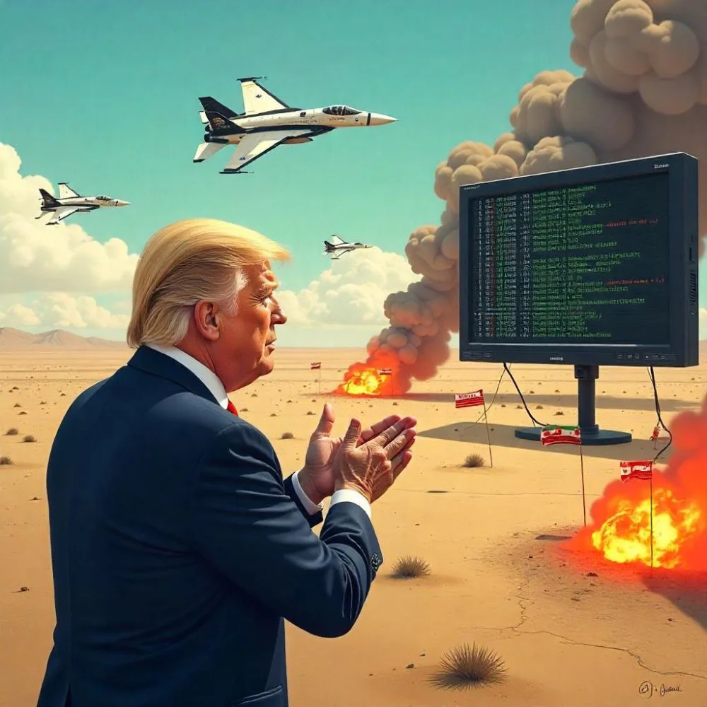 "Trump played cruel role applauding Israeli strikes on Iranian targets." 