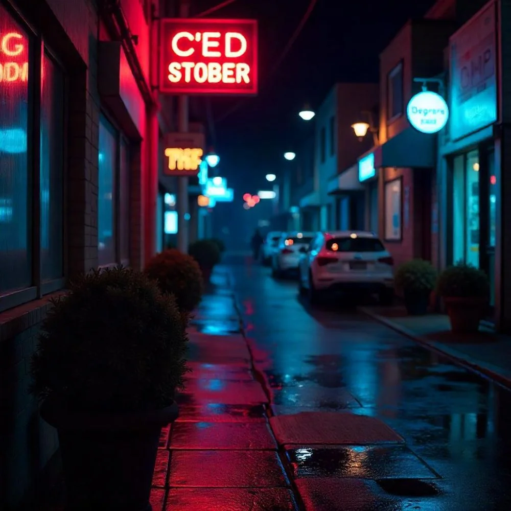 image of Neon-lit street
