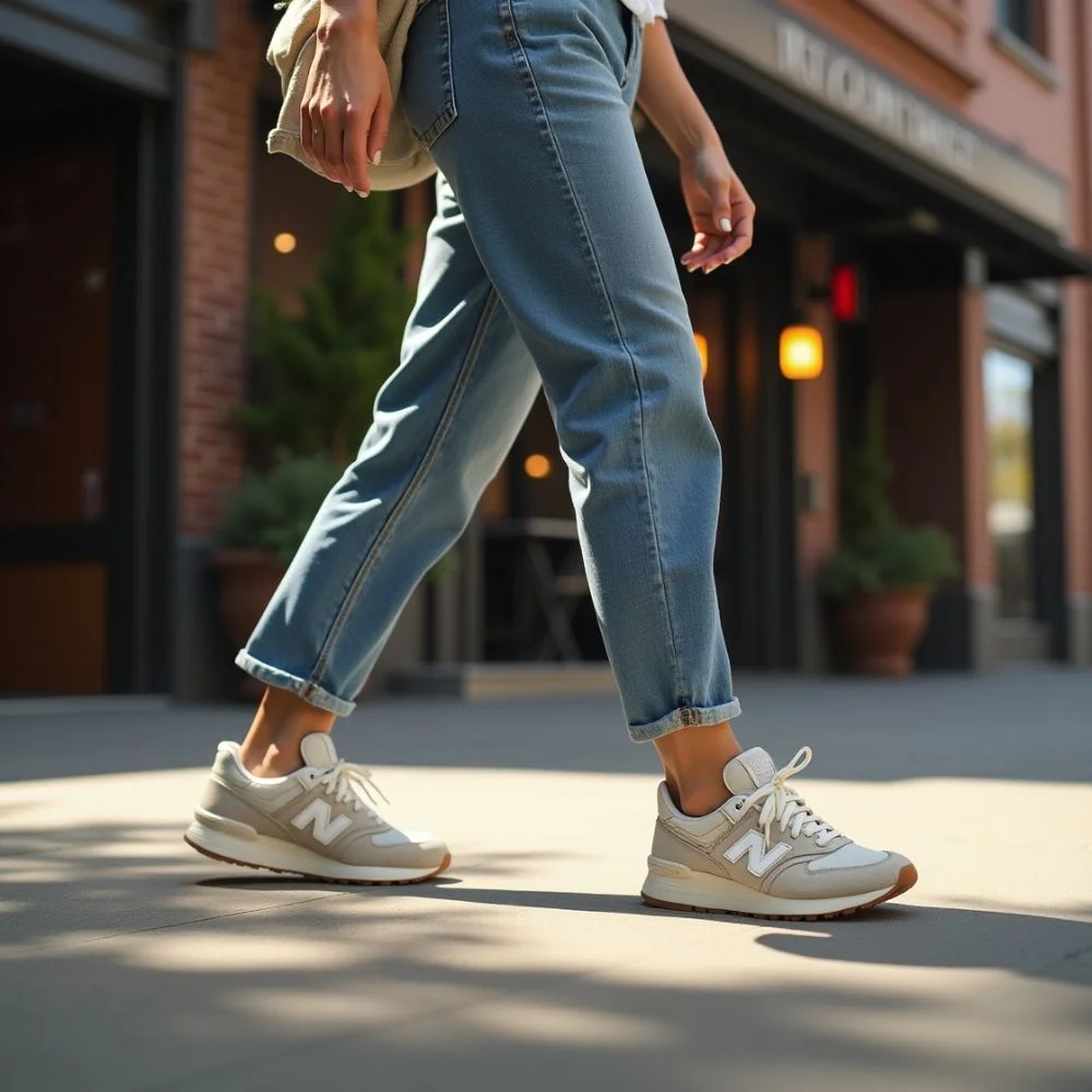 Retro white women’s sneakers