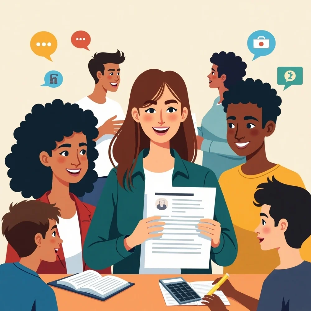 Image of Teens building confidence, career skills in a modern learning environment
