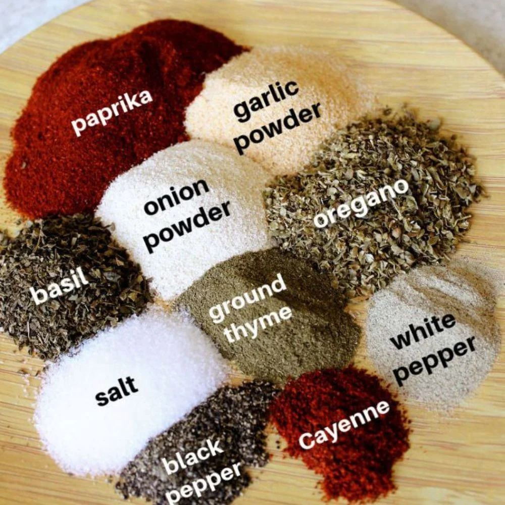 an image of all purpose seasoning ingredients