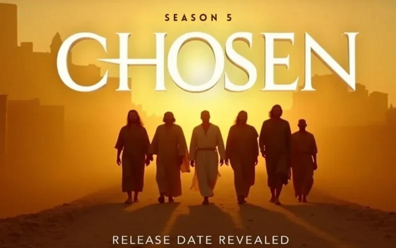 Image of Jesus and disciples walking at sunset for Chosen Season 5