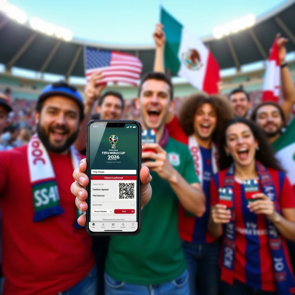 Image of Football fans with 2026 World Cup tickets