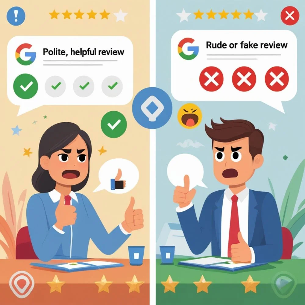 image of Google review guide on desktop