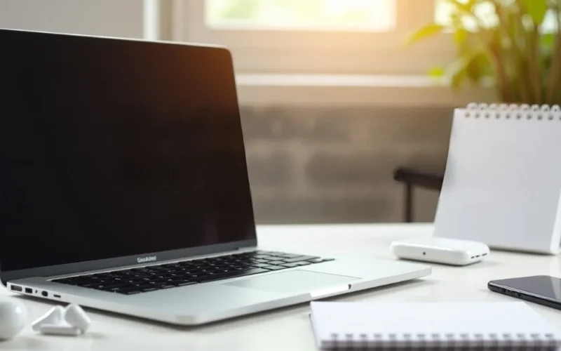 Images of MacBook 2015 on desk with overlay text “Buying Guide 2025”