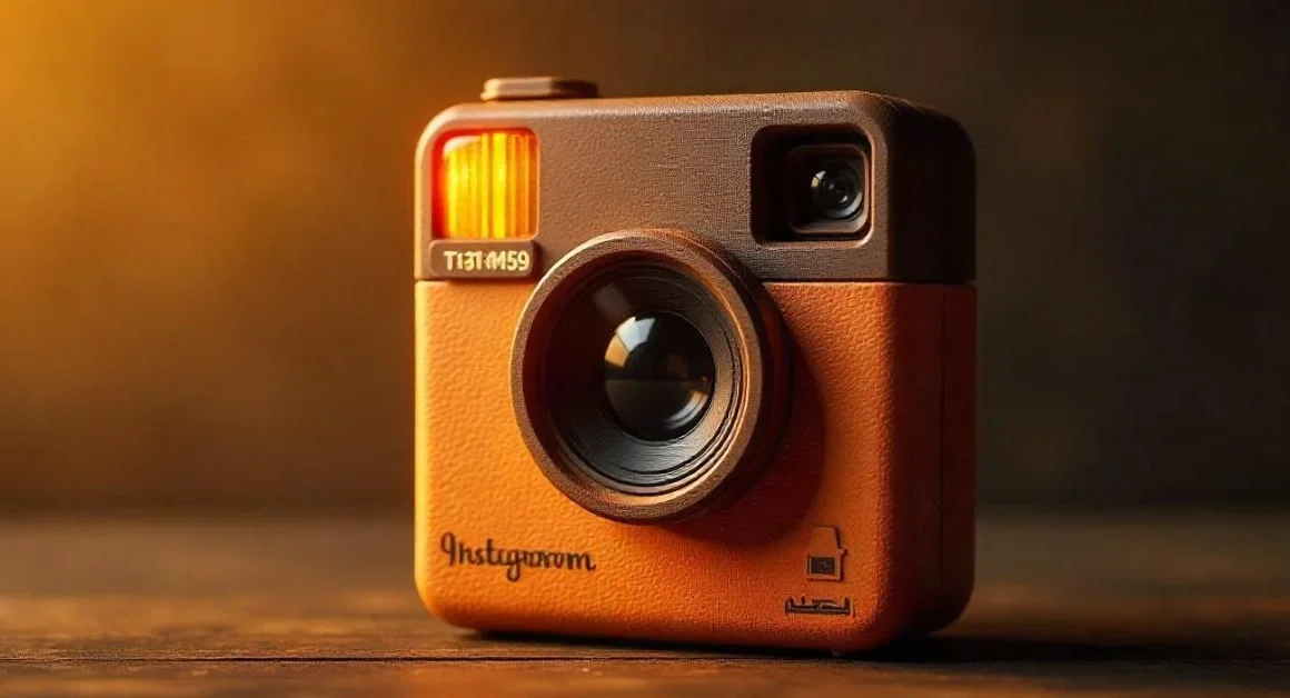 Image of Old Instagram logo with retro camera design
