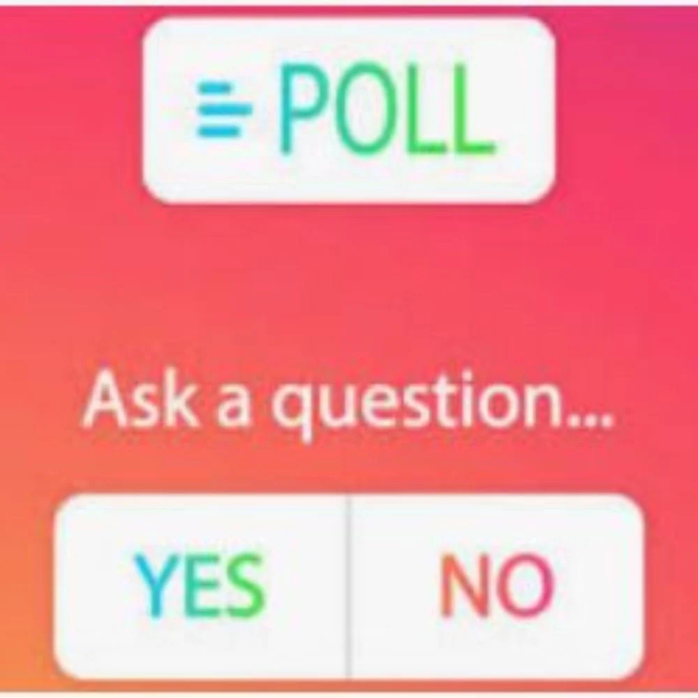 an image of poll to ask questios from audience