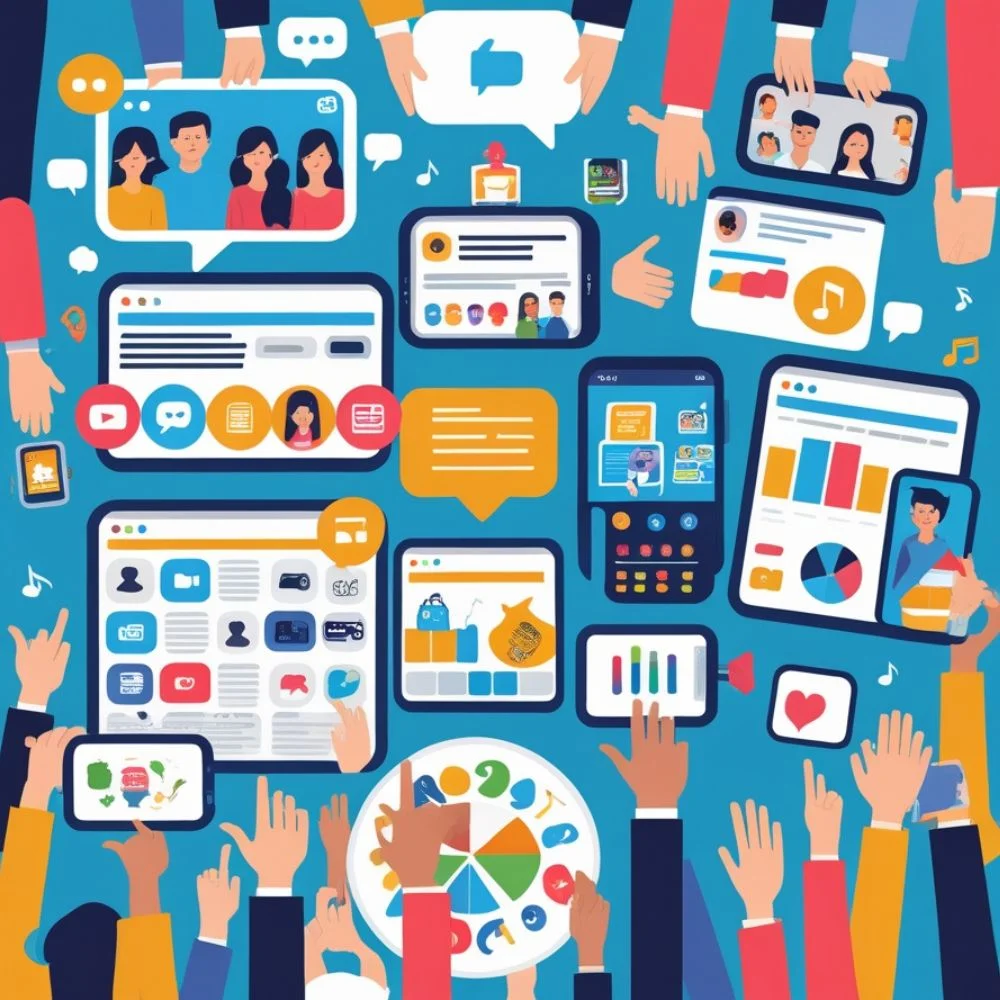 image of social media society