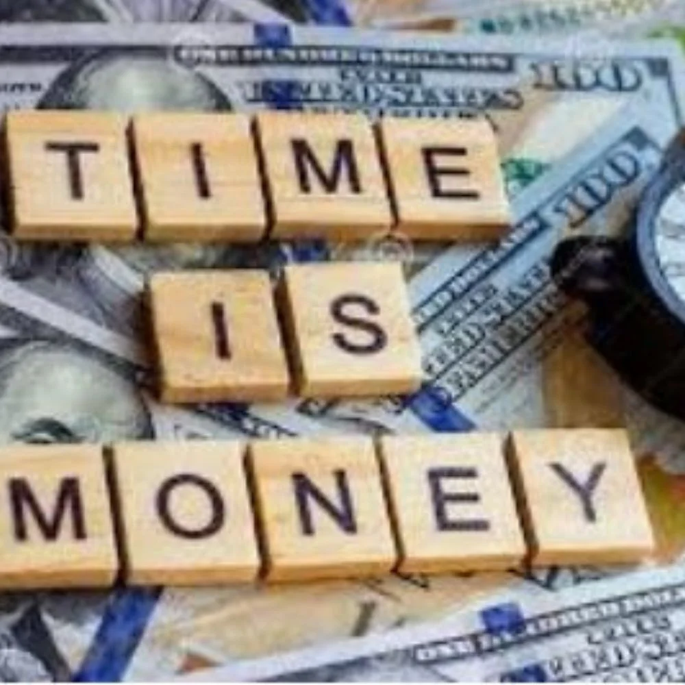 an image of time is precious than money