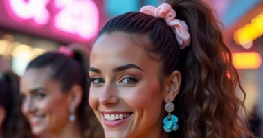 Image of 80s side ponytail style