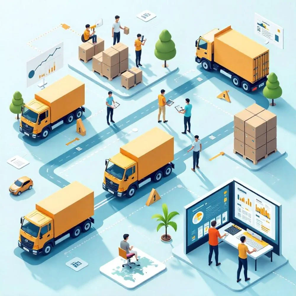 Real-time supply chain tracking with RFID, barcodes, and live shipment updates. 