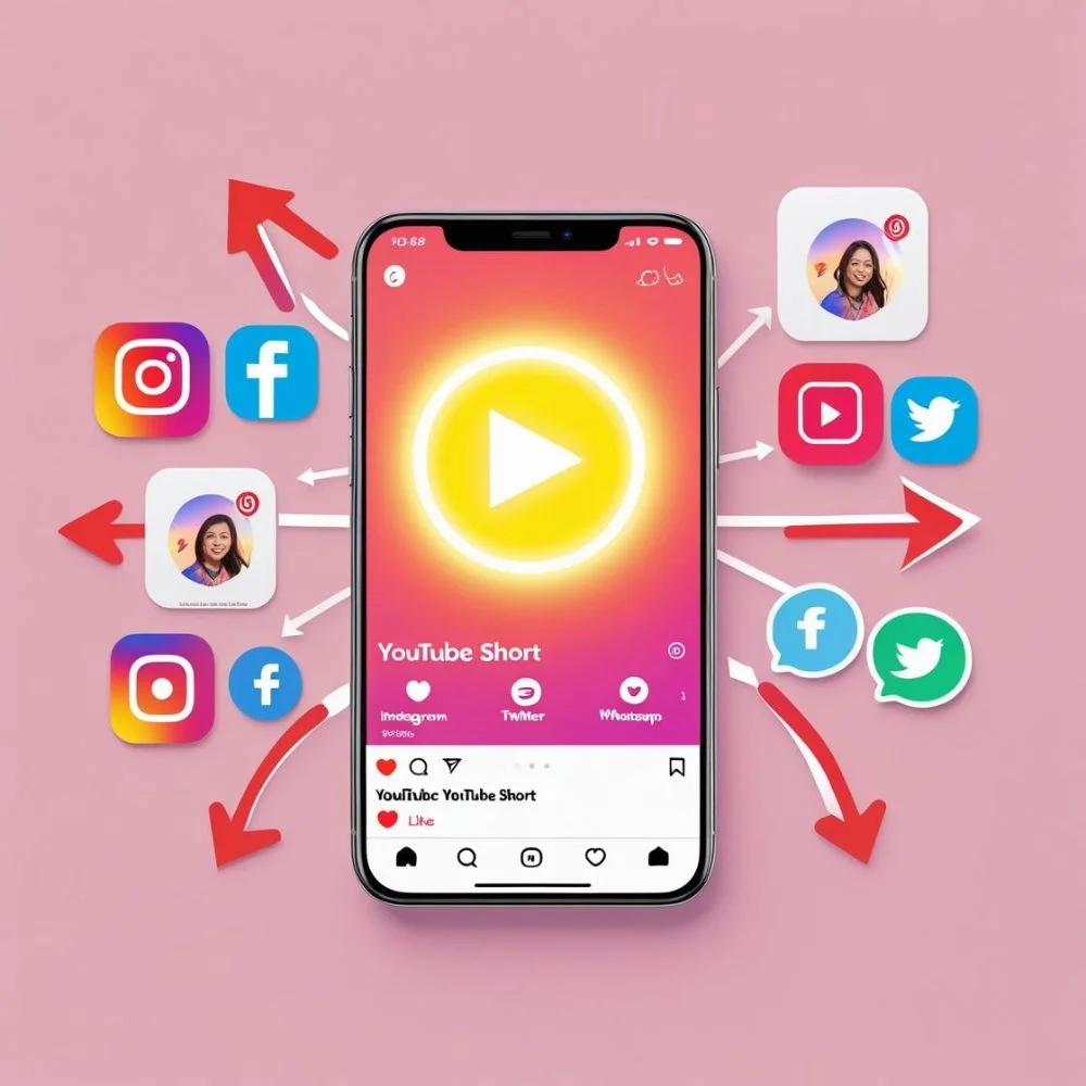 YouTube Short shared to TikTok, Instagram, and Facebook. 