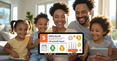 Family receiving Canada Child Tax Boost benefits
