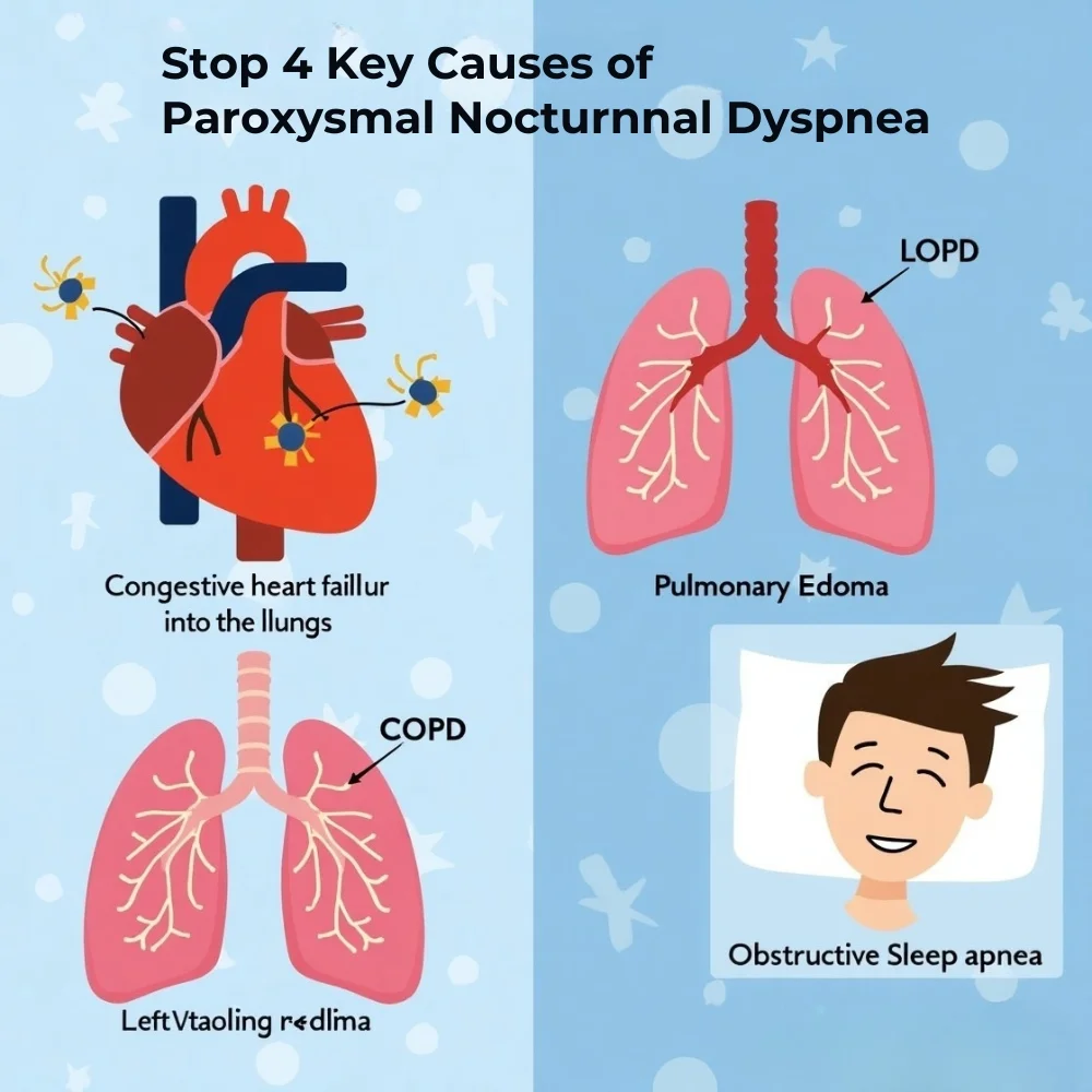 Image of Heart and lung issues causing Paroxysmal Nocturnal Dysp.