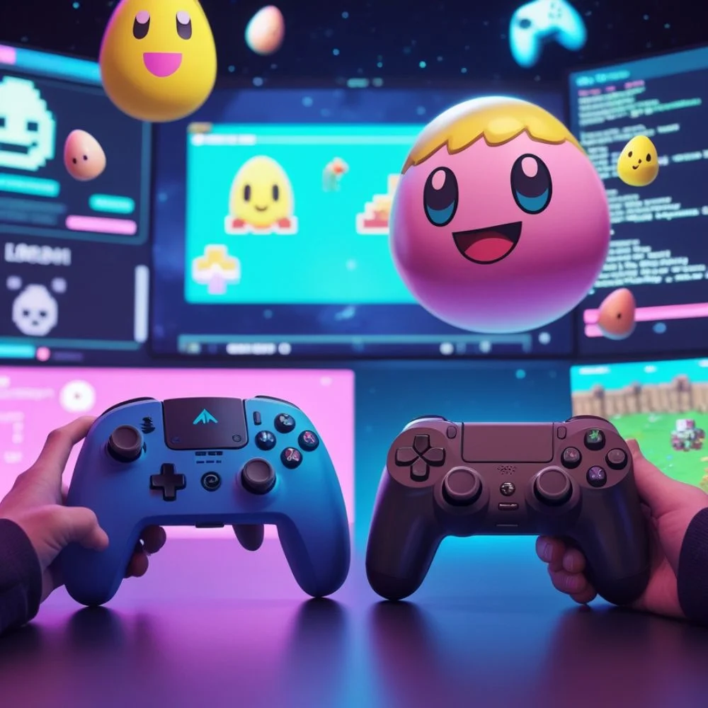 "Modern and retro gamers using the Konami Code across platforms, games, and memes." 