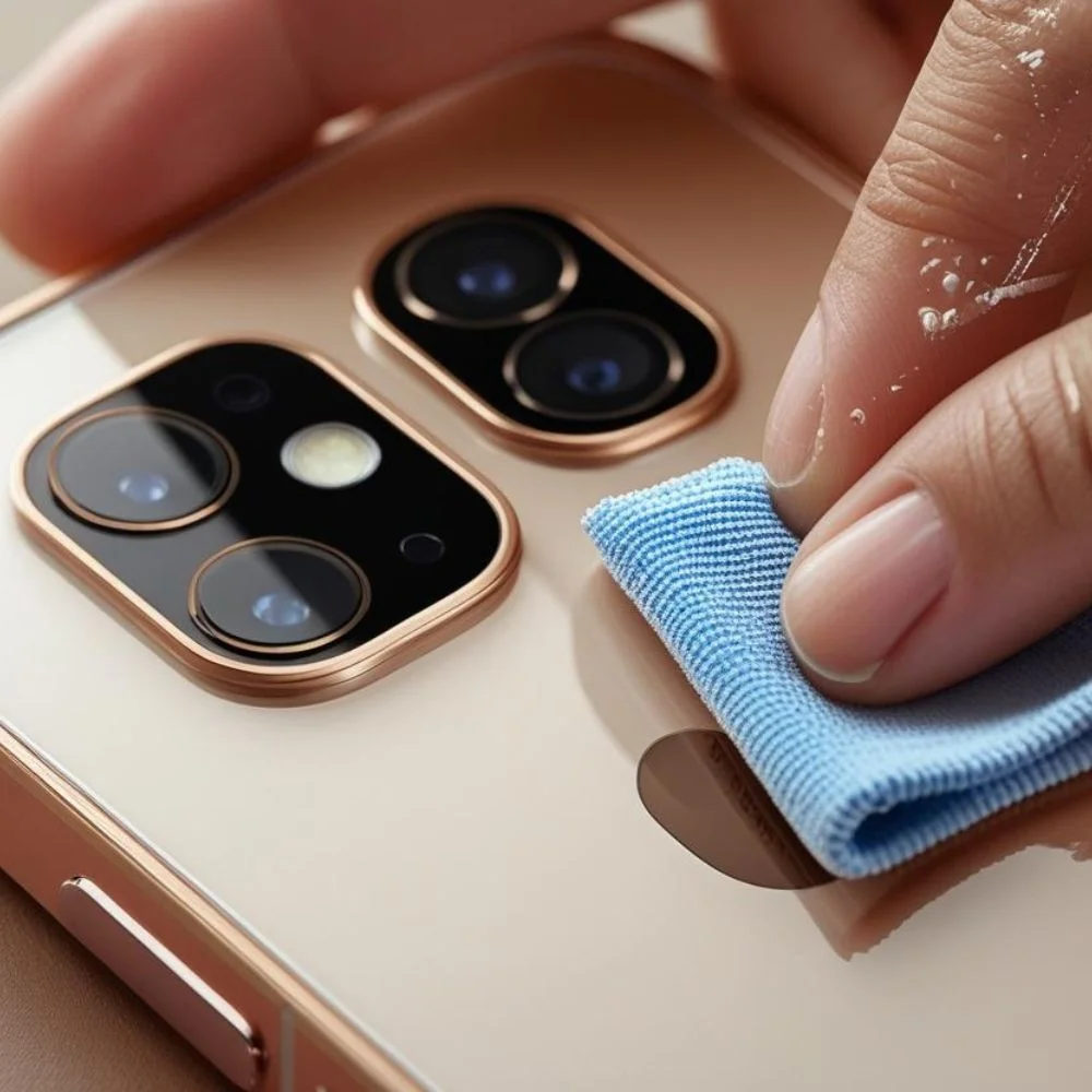 microfiber cloth to remove smudges.