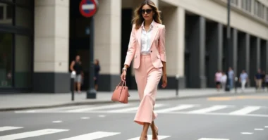 Image of Stylish woman showcasing the culottes comeback trend in 2025 street fashion.