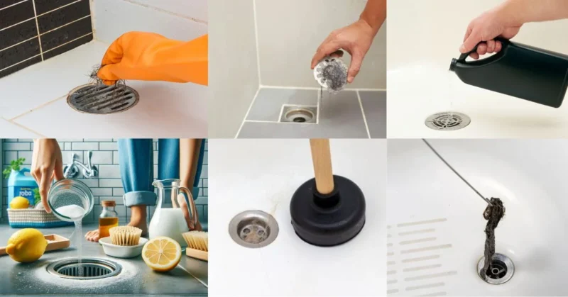 an image of Easy DIY Ways to Unclog a Shower Drain