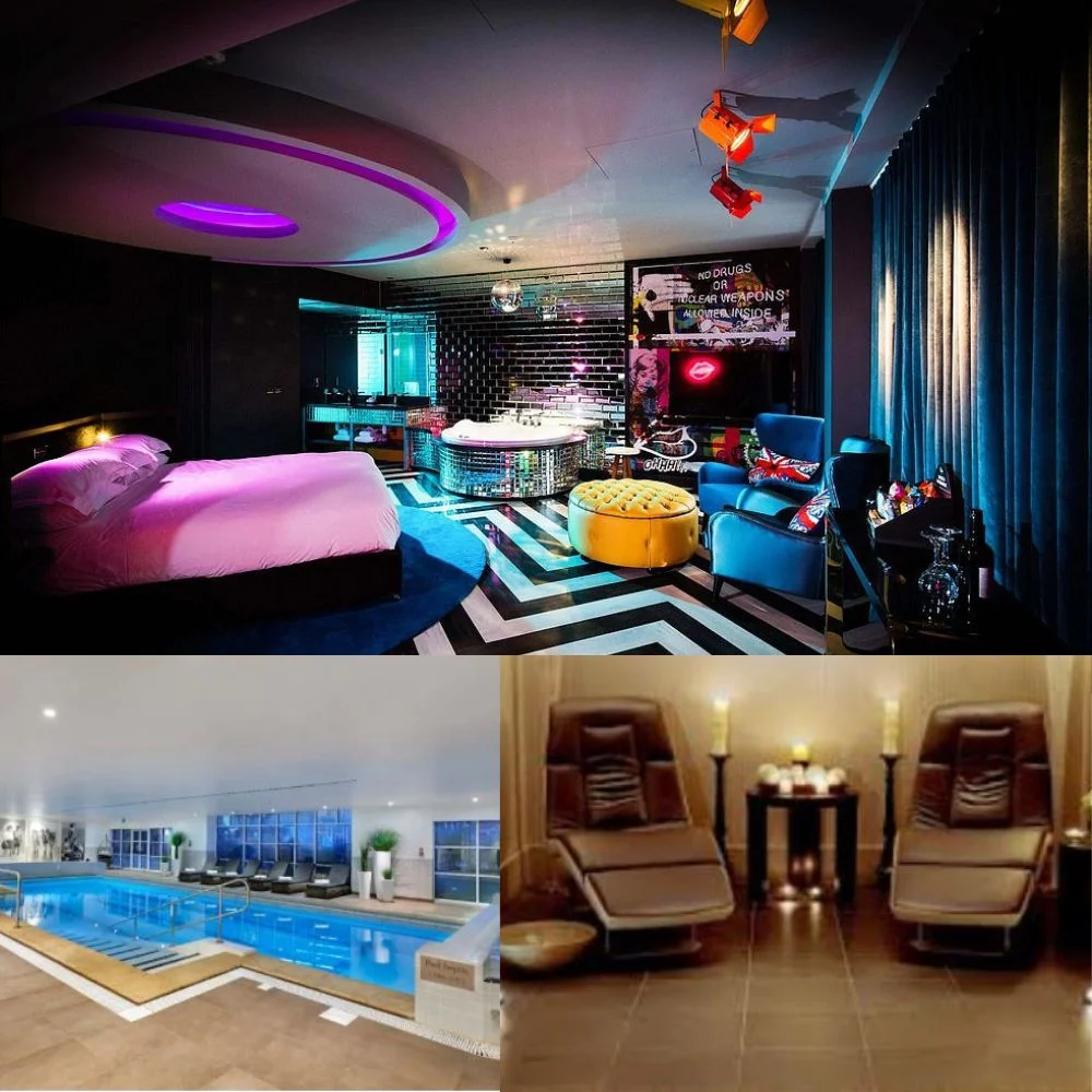 an image of Malmaison spa with chic interiors, ambient lighting