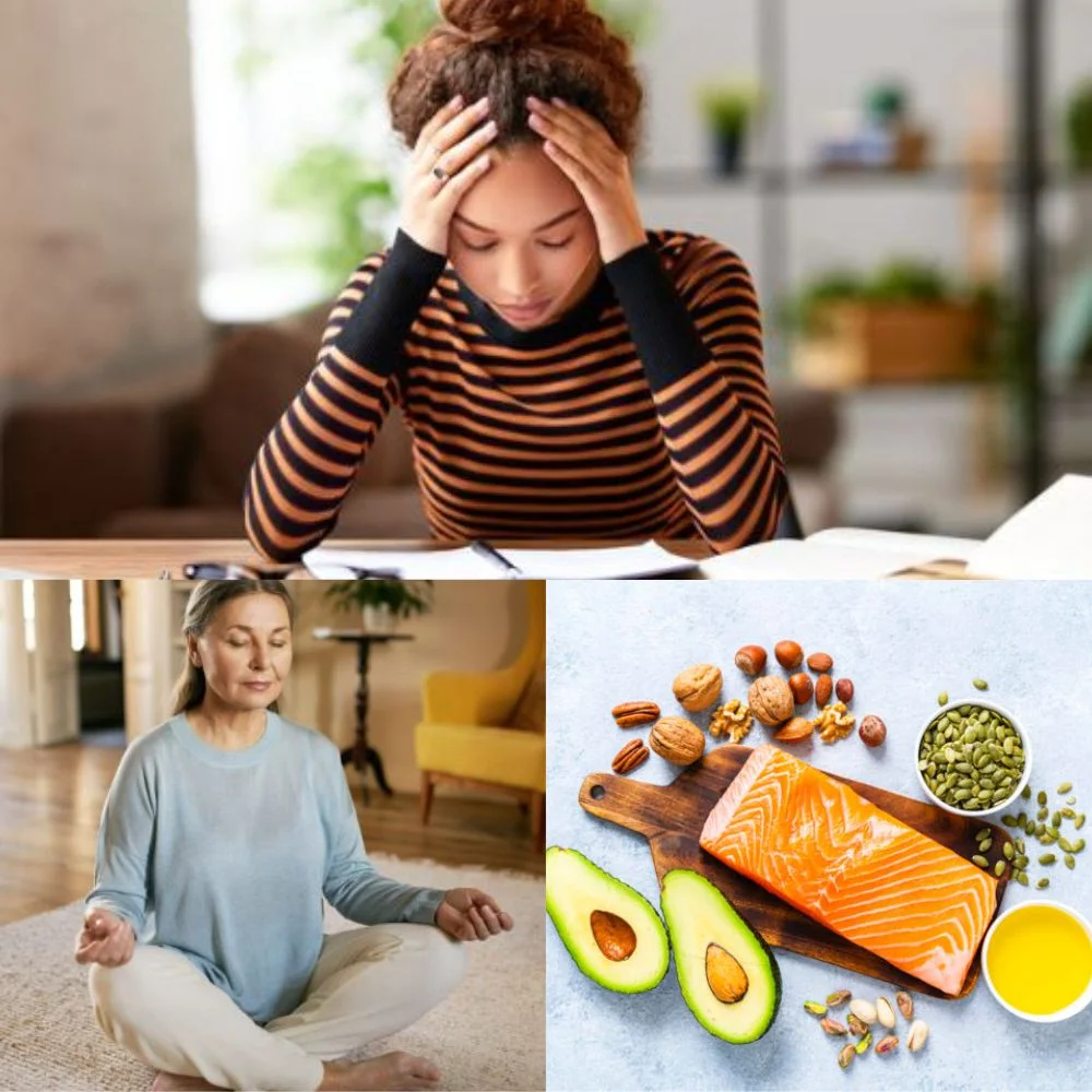 an image of Manage Stress and Cortisol by yoga and diet