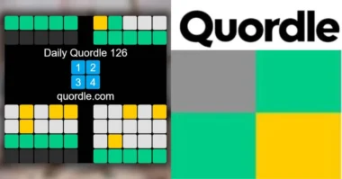 an image of Quordle hint to solve all four words