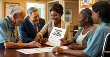 "Home with calendar, property tax bill, and online payment reminder"