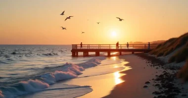 Relaxing sunset at Scenic Grays Beach