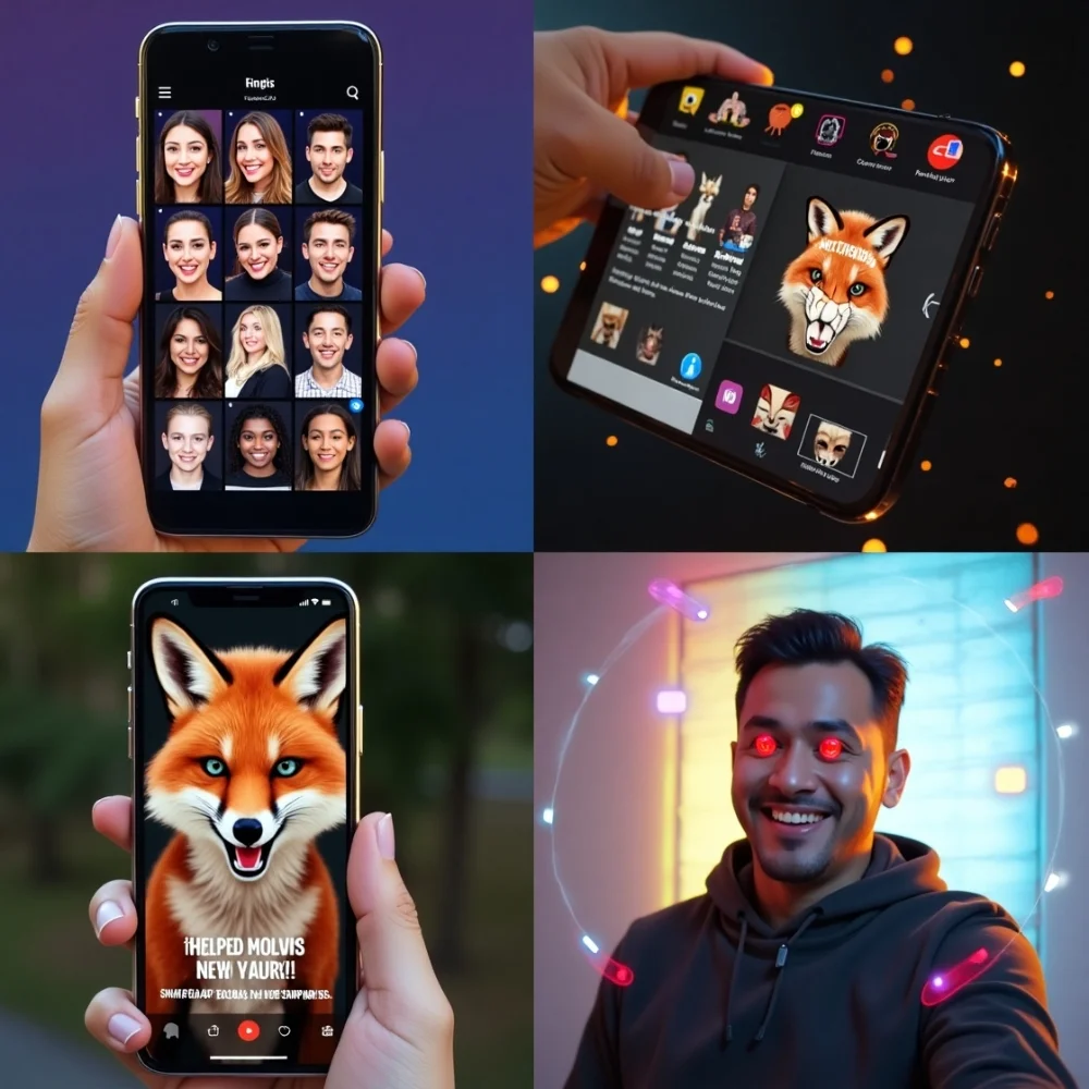 Image of Snapchat's latest 2025 AI tools including custom stickers, movie poster lens, and animated video filters for Snapchat+ users.