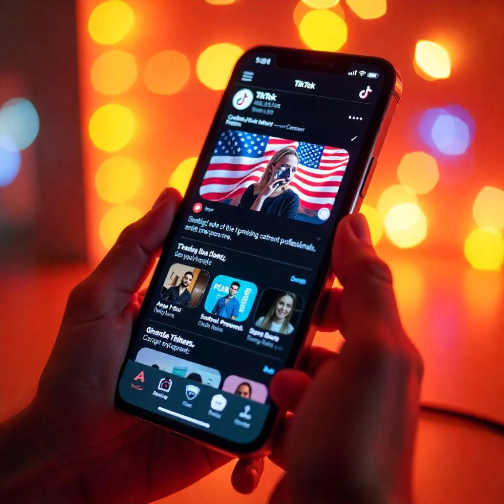 "TikTok US 2025 interface with local trends and safety features" 