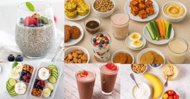 an image of top high protein snacks for weight loss and energy