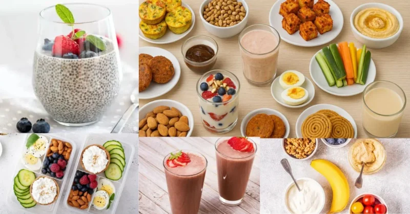 an image of top high protein snacks for weight loss and energy